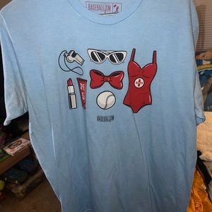 Baby Blue Sandlot themed baseballism shirt